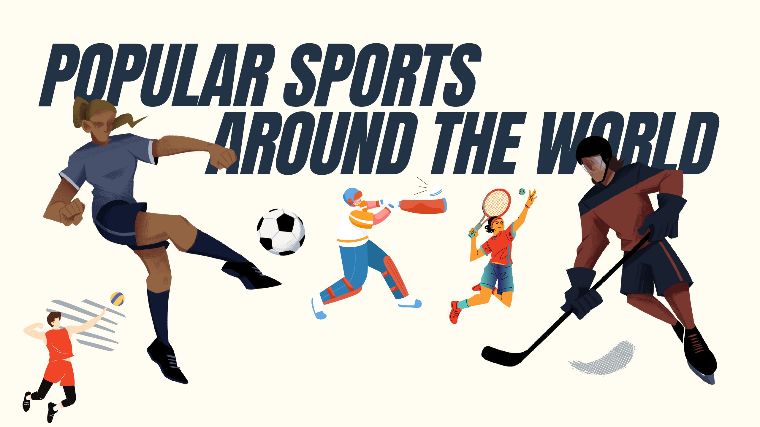 Beige and Blue Illustrative Playful Sports Presentation (2)